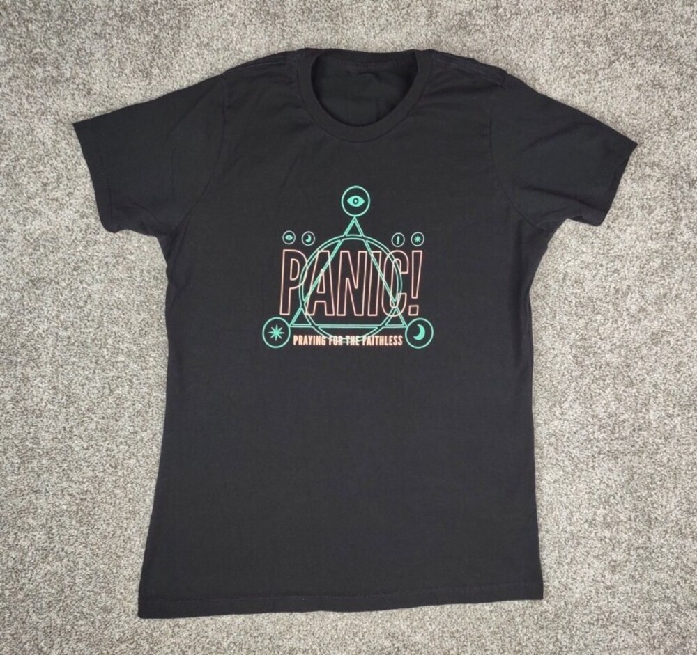 Panic At The Disco Shirt Women Medium Black Praying For The Faithless Band Music